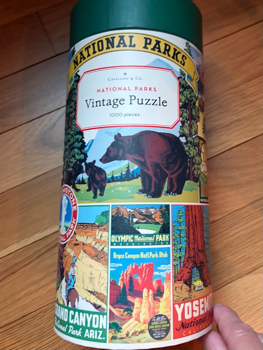 Cavallini Vintage National Parks Collage Jigsaw Puzzle - Multi-Color!